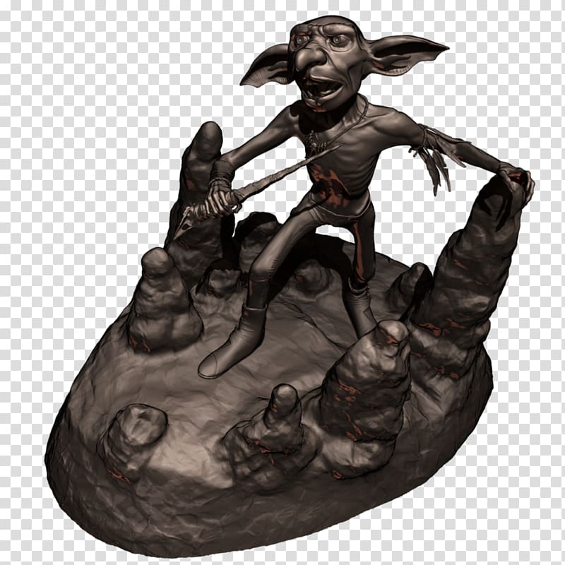 Hobgoblin Necromancy Magician Bronze sculpture, others transparent background PNG clipart