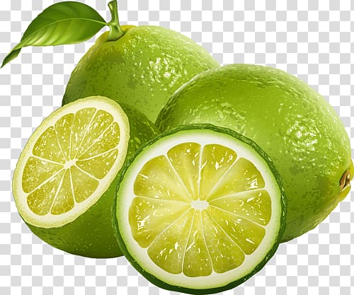 four green limes, Open Lime transparent background PNG clipart