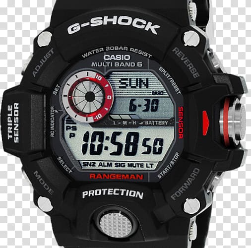 Master of G Casio G-Shock Frogman Watch, Man Shocked transparent background PNG clipart