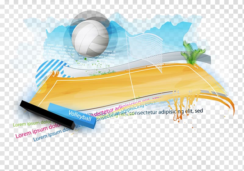 Beach volleyball Sport, Volleyball game poster design transparent background PNG clipart