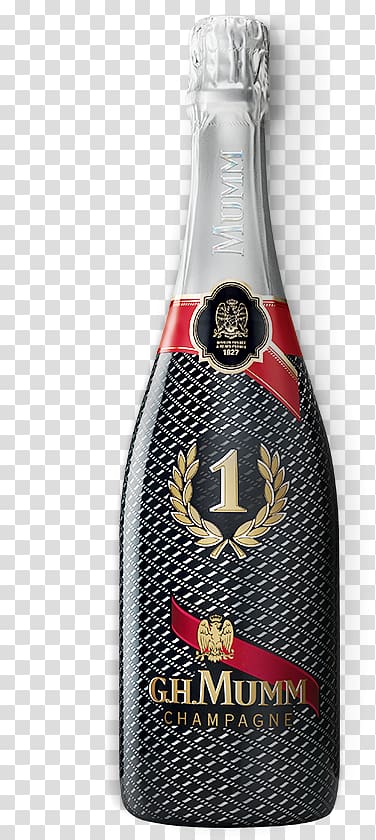 Champagne G.H. Mumm et Cie Beer bottle Pinot Meunier Pinot noir, champagne transparent background PNG clipart