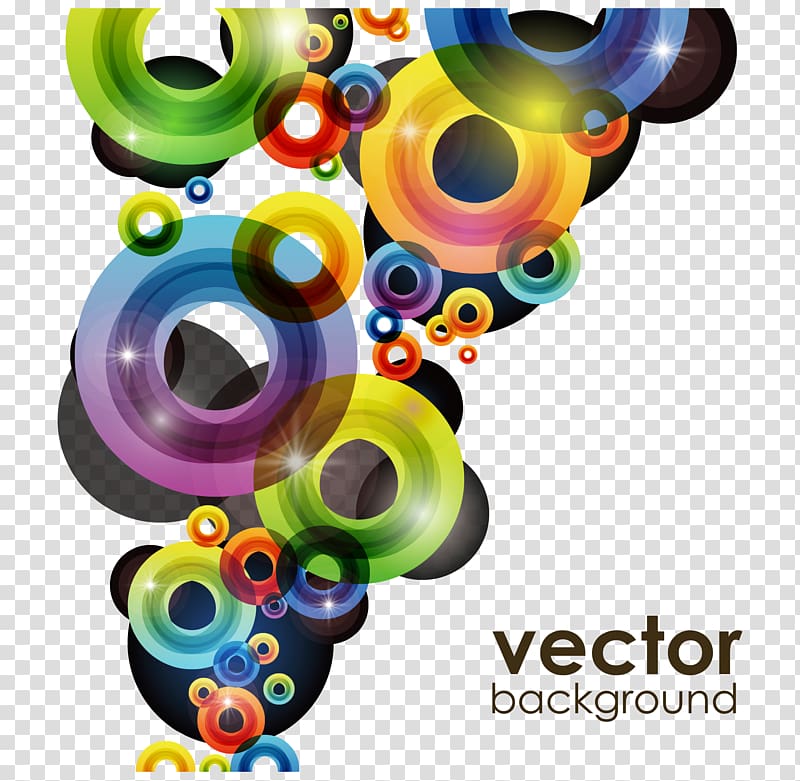 Circle Graphic design, Colorful decorative circular material transparent background PNG clipart