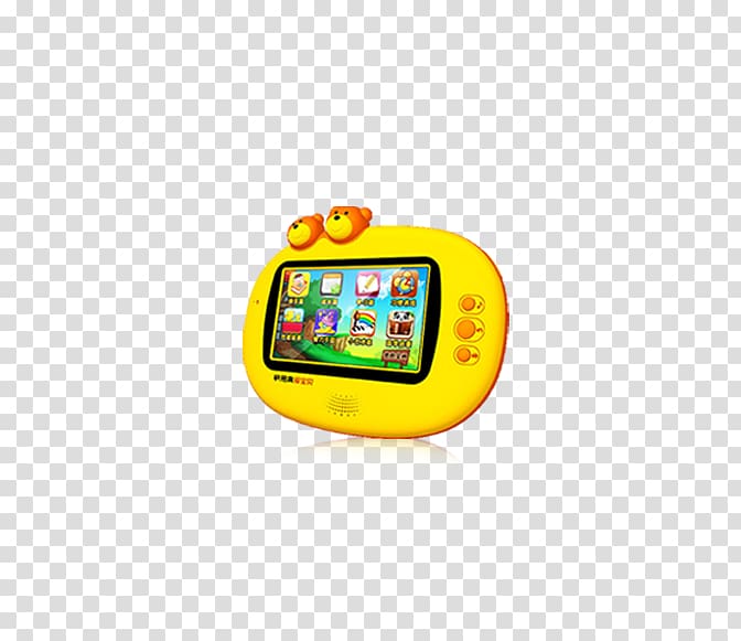 Yellow Gadget Font, Baby Love Computer transparent background PNG clipart