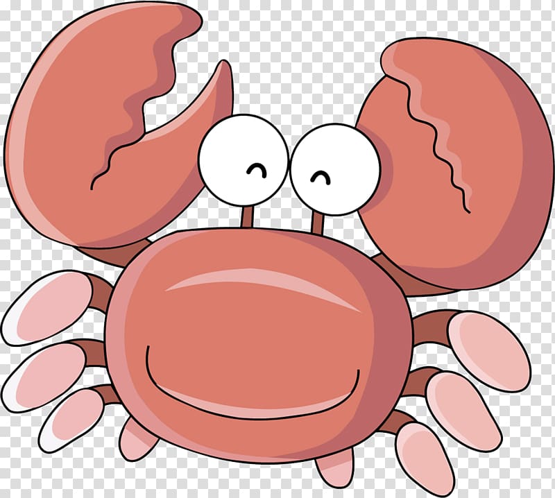 Crab Cartoon, Cute cartoon crab transparent background PNG clipart