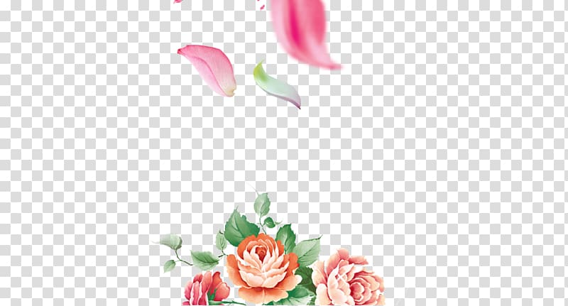 Rose Floral design Petal Pattern, Women hand-painted flowers transparent background PNG clipart