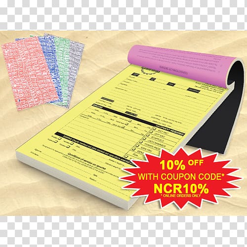Carbonless copy paper Printing Carbon copy Invoice, Double Sided