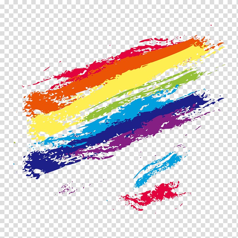 Brush Color Rainbow, watercolor decoration transparent background PNG clipart