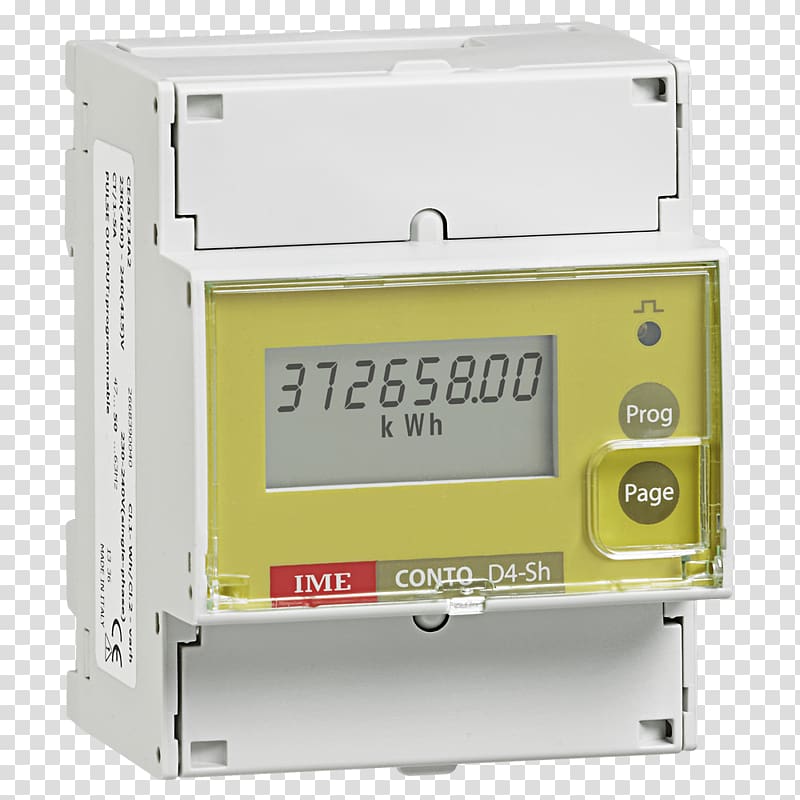 Electricity meter Kilowatt hour Three-phase electric power Energy DIN rail, energy transparent background PNG clipart