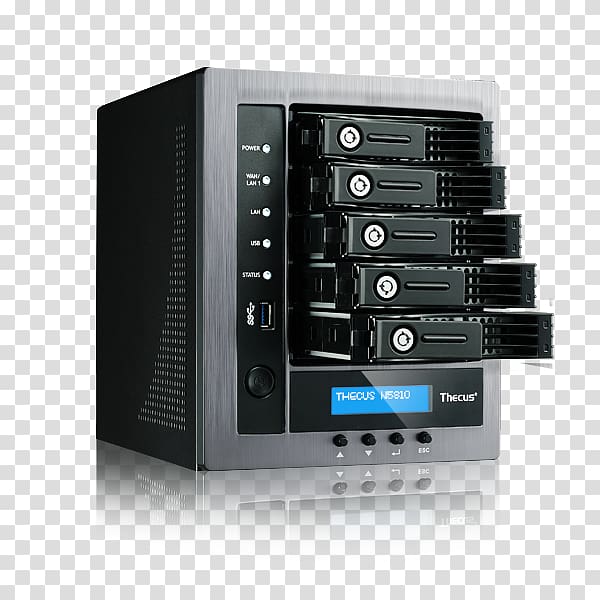 Network Attached Storage N5810PRO Thecus Network Storage Systems Network Attached Storage N2810PRO Hard Drives, toshiba mini laptop computers transparent background PNG clipart