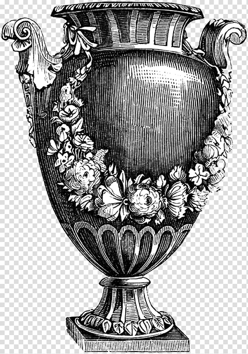 urn clipart black and white apple