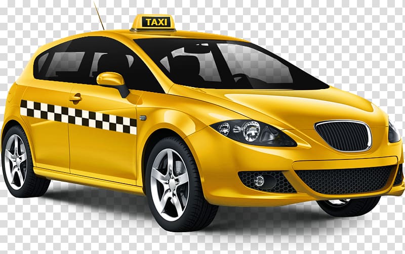 Taxi Car rental Airport bus Yellow cab, taxi transparent background PNG clipart