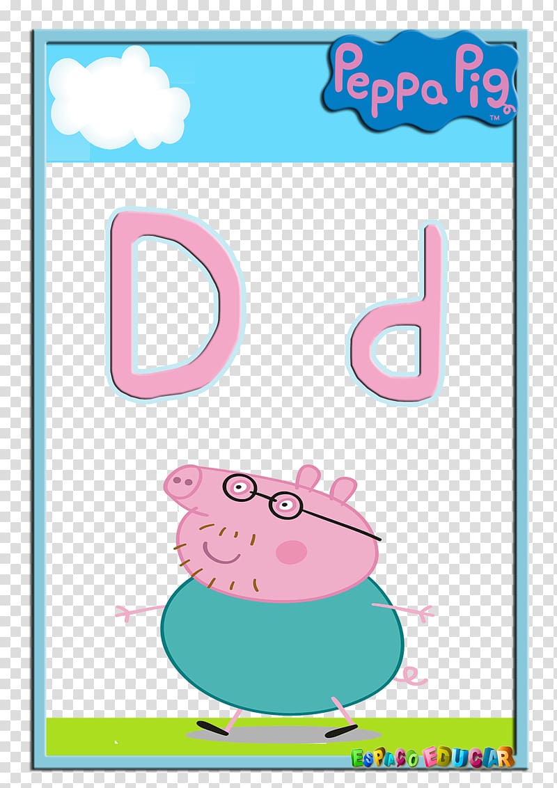 Daddy Pig Mummy Pig Party Princess Peppa, alfabeto animal zoo letters transparent background PNG clipart