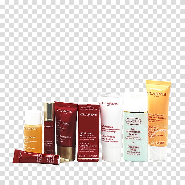 Sunscreen Lotion Cream, Clarins transparent background PNG clipart