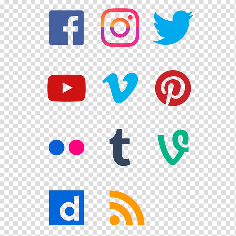 assorted social media logo screenshot, Social media Computer Icons Social network Logo, Social transparent background PNG clipart