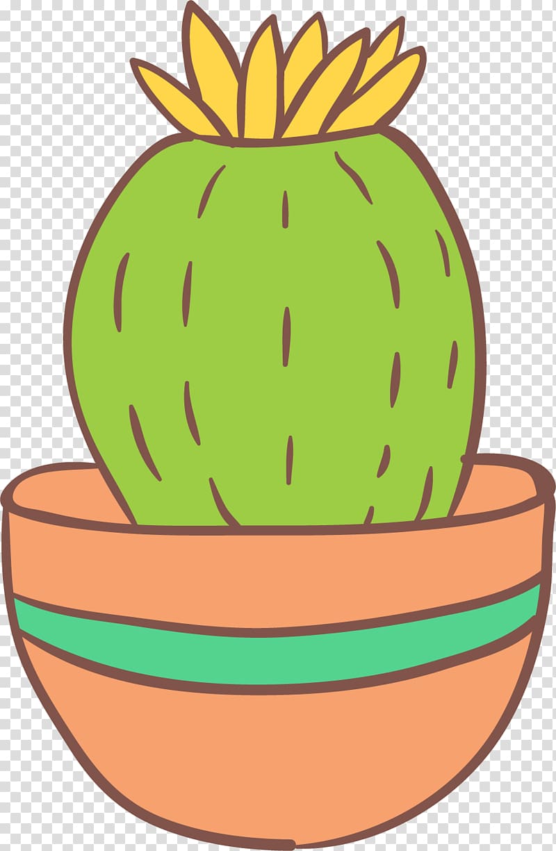 Pumpkin Cactaceae , Potted cactus cartoon creative transparent background PNG clipart