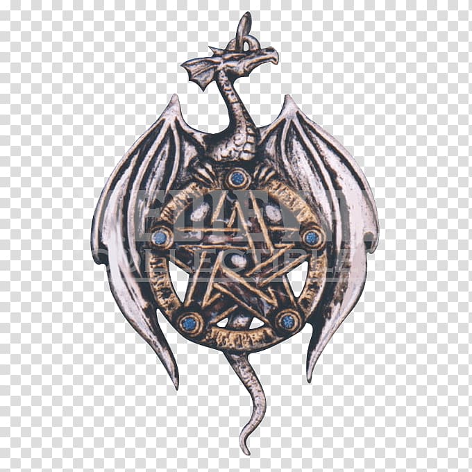 Symbol Amulet Pentagram Charms & Pendants Dragon, symbol transparent background PNG clipart
