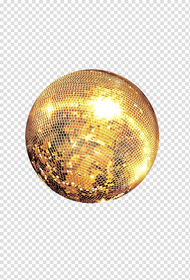 yellow mirror ball illustration, Light Disco Nightclub Ball, LED light ball transparent background PNG clipart