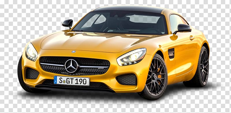 yellow Mercedes-Benz coupe, 2016 Mercedes-Benz AMG GT Car Nissan GT-R Mercedes-Benz AMG GT R, Mercedes AMG GT Solarbeam Car transparent background PNG clipart