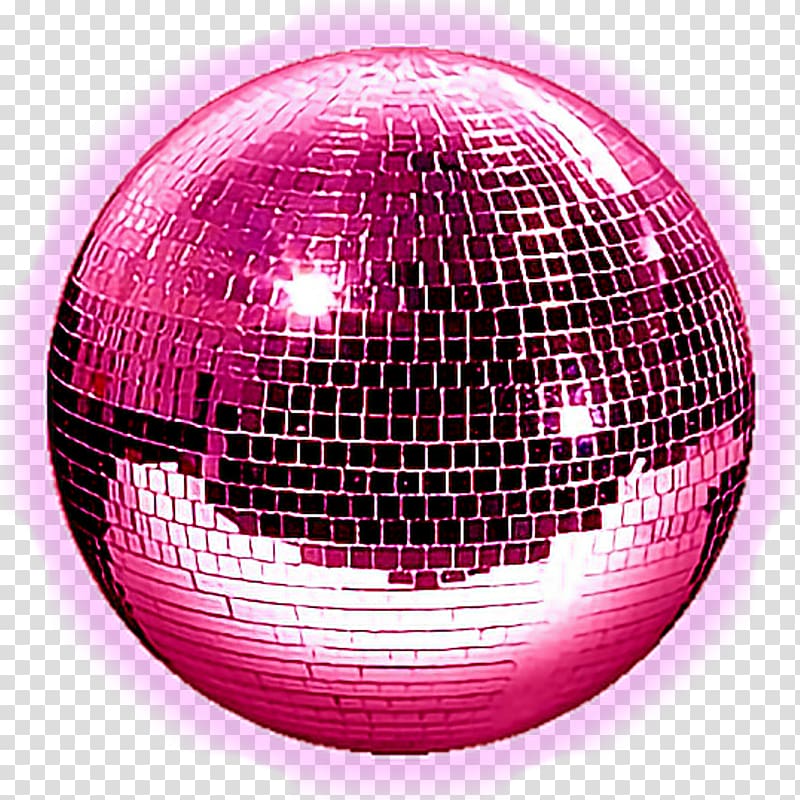 Illustration Of Blue And Pink Disco Balls With Light Beams