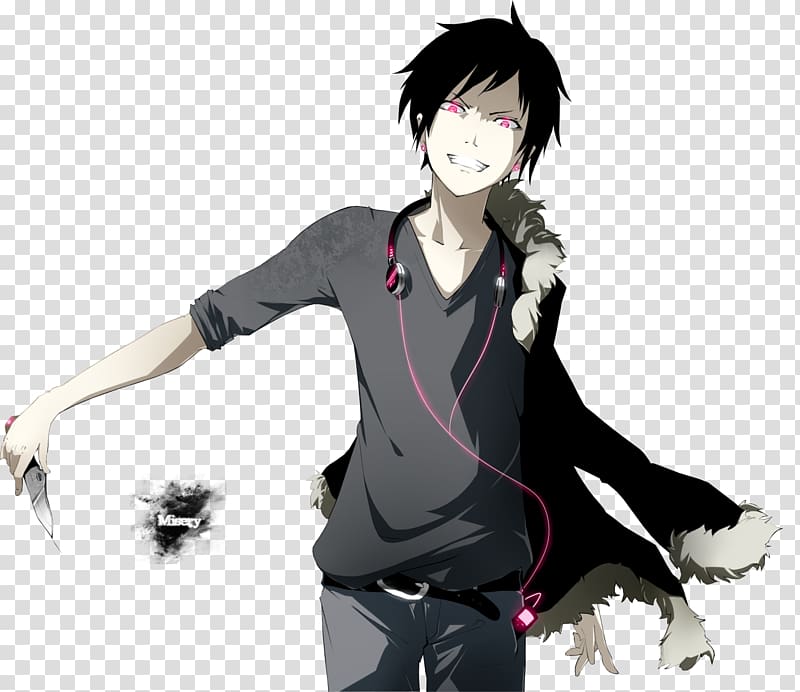 Durarara!! Anime Tsundere Kūdere Manga, Young Man With A Smartphone transparent background PNG clipart