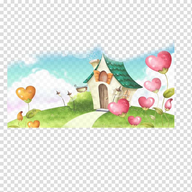 house , Cartoon Drawing Graphic design, Fairy shading background transparent background PNG clipart