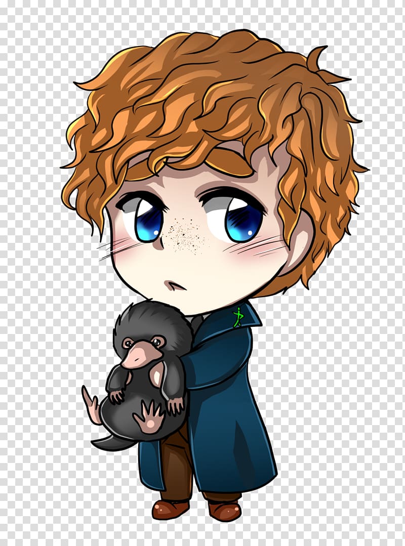 orange haired male character illustration, Newt Scamander Harry Potter Drawing Fan art, harry potter transparent background PNG clipart