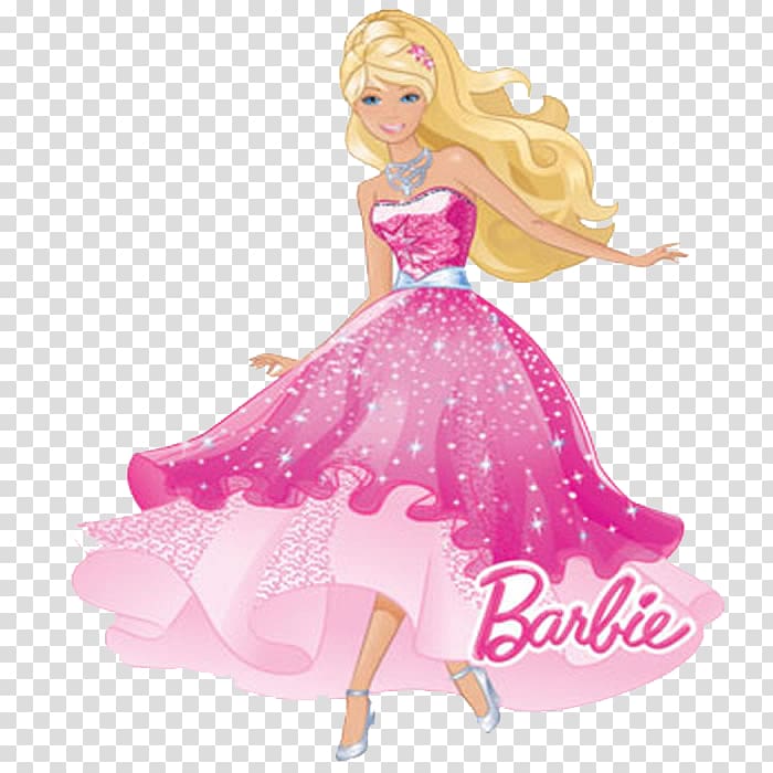Barbie in pink dress art, Barbie Doll , Barbie File transparent background PNG clipart