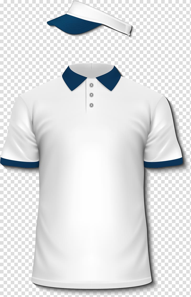 T-shirt Sleeve Polo shirt White, hand painted white t-shirt transparent background PNG clipart