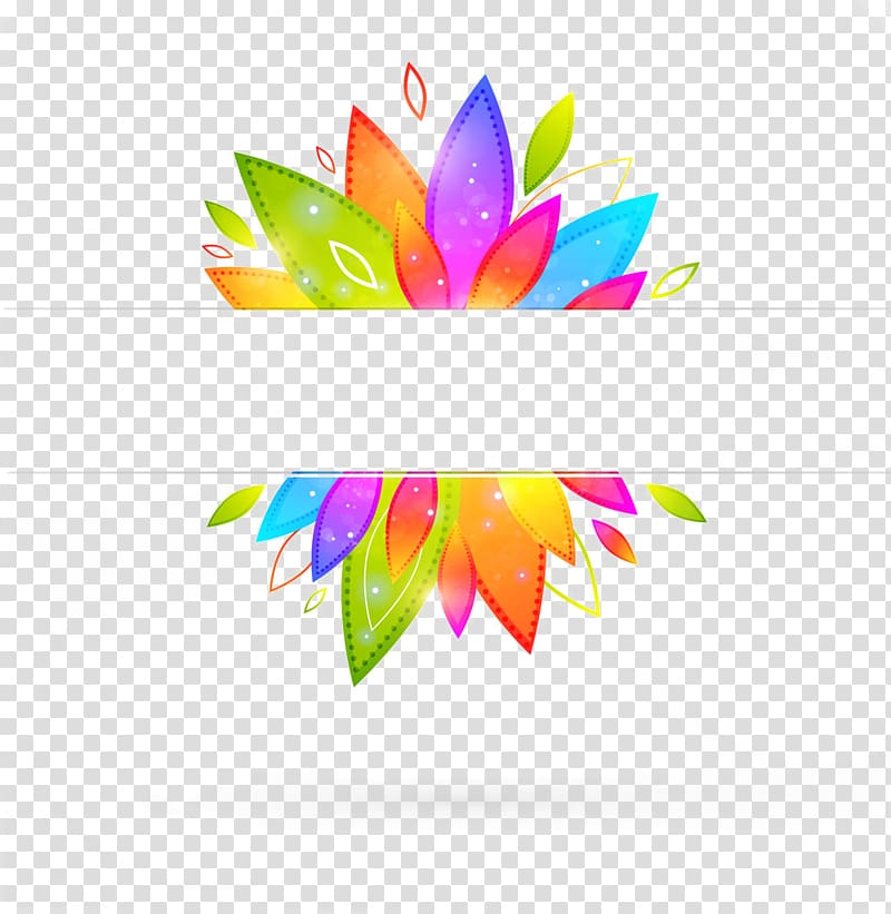 multicolored flower , Floral decorative frame material transparent background PNG clipart