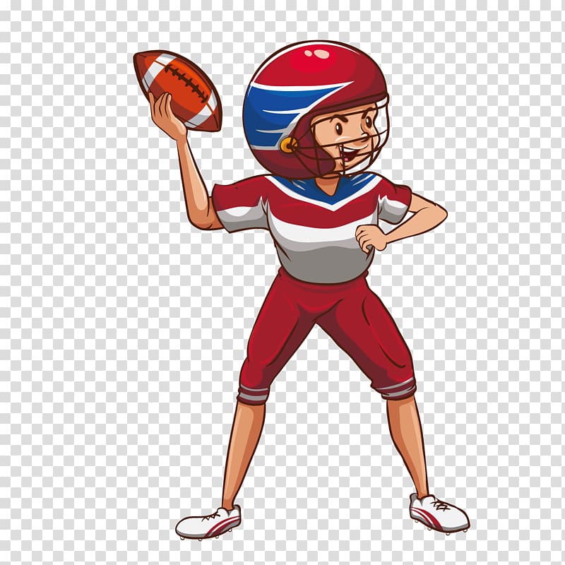 Drawing American football Football player Illustration, football player transparent background PNG clipart