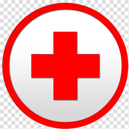 white cross red background logo