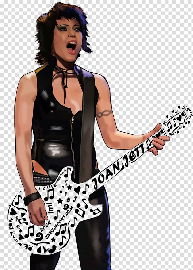Joan Jett Electric guitar Rock and Roll Hall of Fame Guitarist Musician, electric guitar transparent background PNG clipart