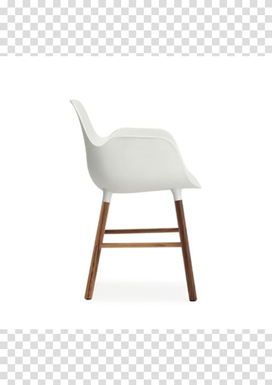 Chair Normann Copenhagen Plastic Armrest Walnut, chair transparent background PNG clipart