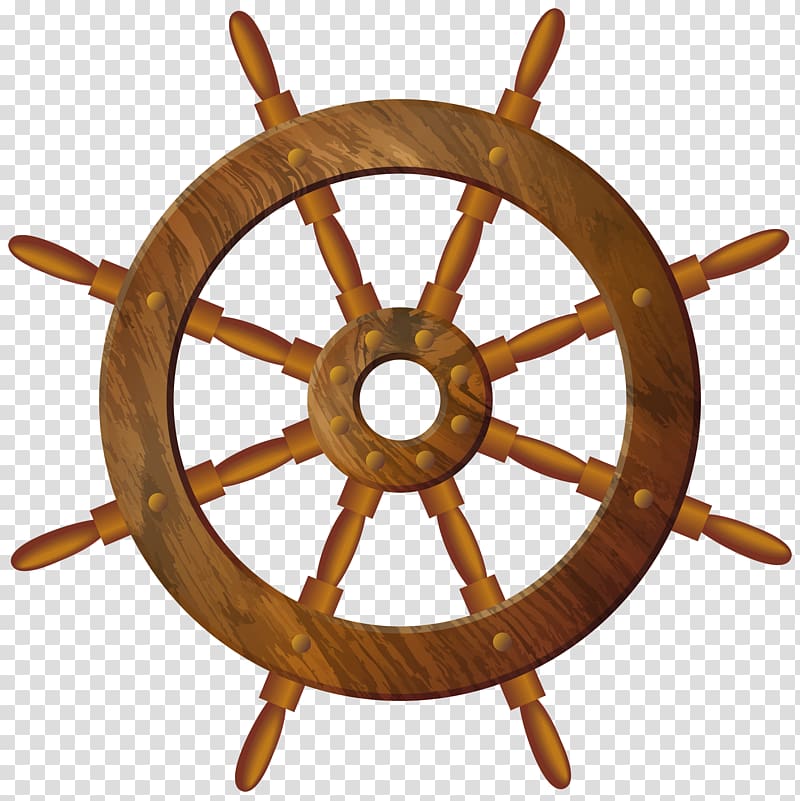 brown ship's wheel , Ship\'s wheel Steering wheel , Wooden Wheel transparent background PNG clipart