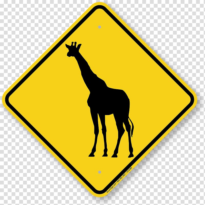 Giraffe Kruger National Park Sign Okapi Leopard, cross the road transparent background PNG clipart