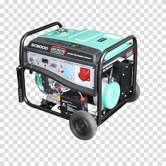 Electric generator Engine-generator Gasoline Car Emergency power system, car transparent background PNG clipart