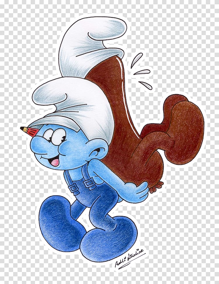 Animated cartoon Animal Figurine, handy smurf transparent background PNG clipart