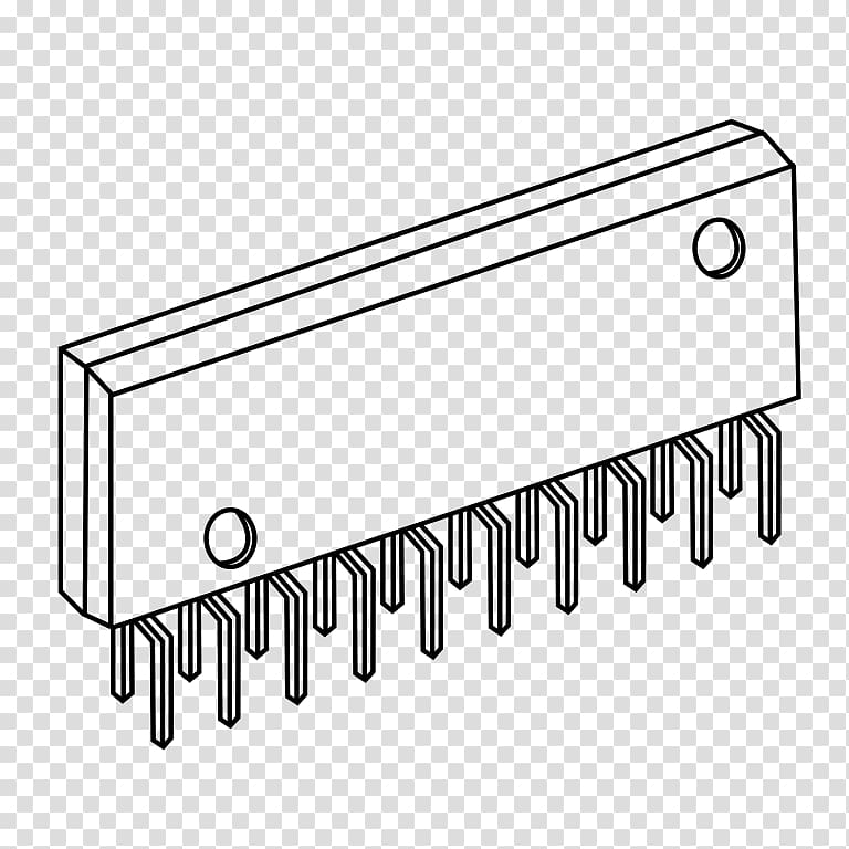 Zig-zag in-line package Dual in-line package Integrated Circuits & Chips Single in-line package, zip transparent background PNG clipart