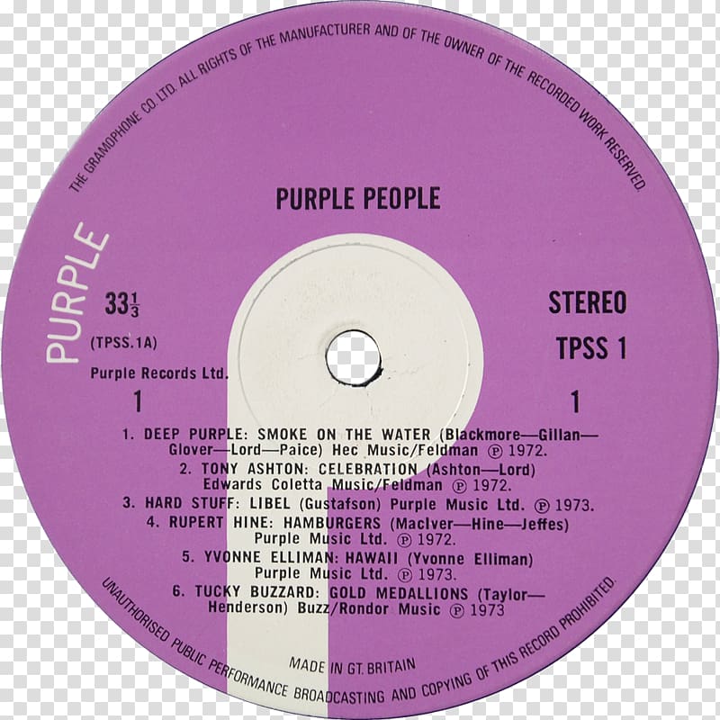 Compact disc Deep Purple Montreux Machine Head Last Concert in Japan, Purple label transparent background PNG clipart