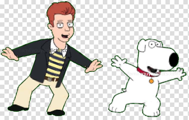 Brian Griffin Rickrolling Never Gonna Give You Up , Griffin Family transparent background PNG clipart