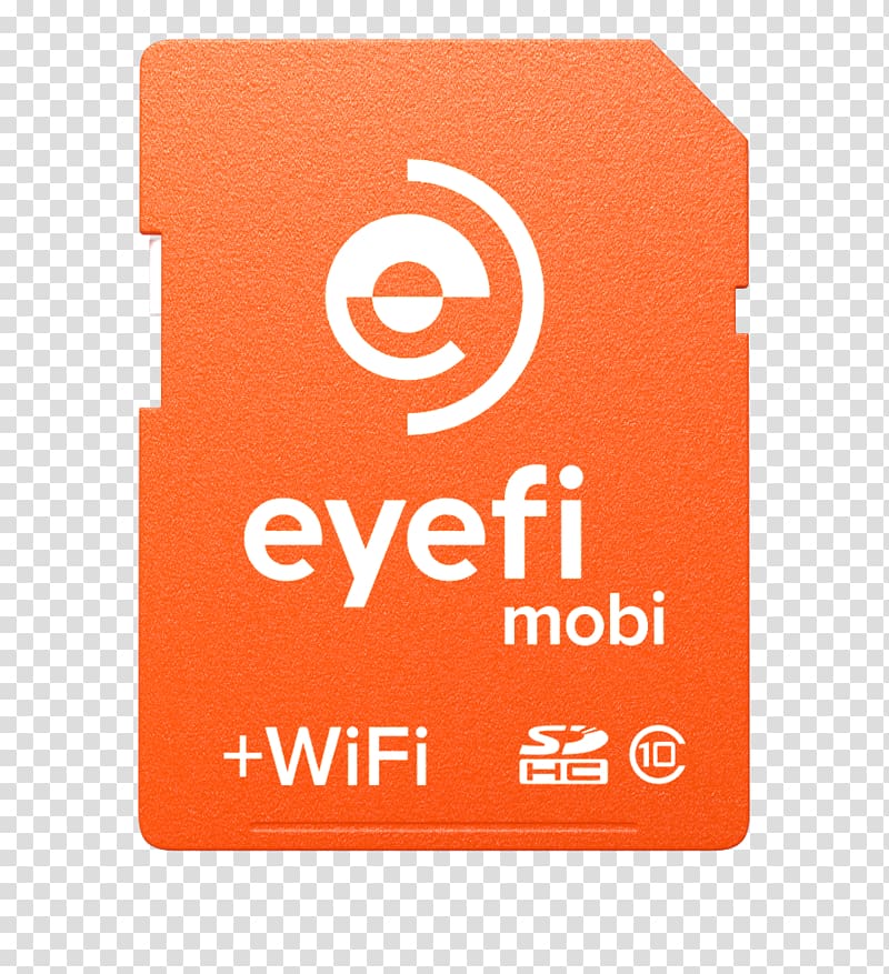 Eye-Fi Mobi SDHC Memory Card Flash Memory Cards Secure Digital, Camera transparent background PNG clipart