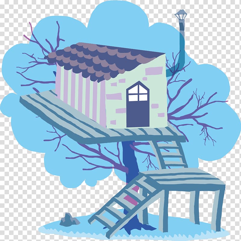 House Euclidean Cartoon Illustration, stairs transparent background PNG clipart