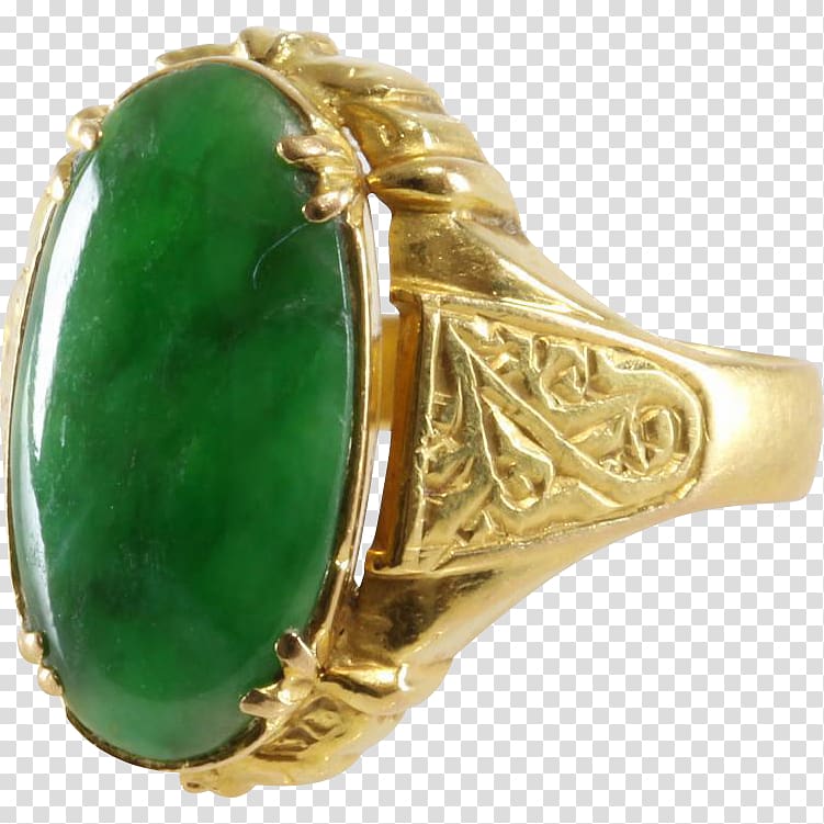 Emerald Jade Ring Gold Jewellery, emerald transparent background PNG clipart