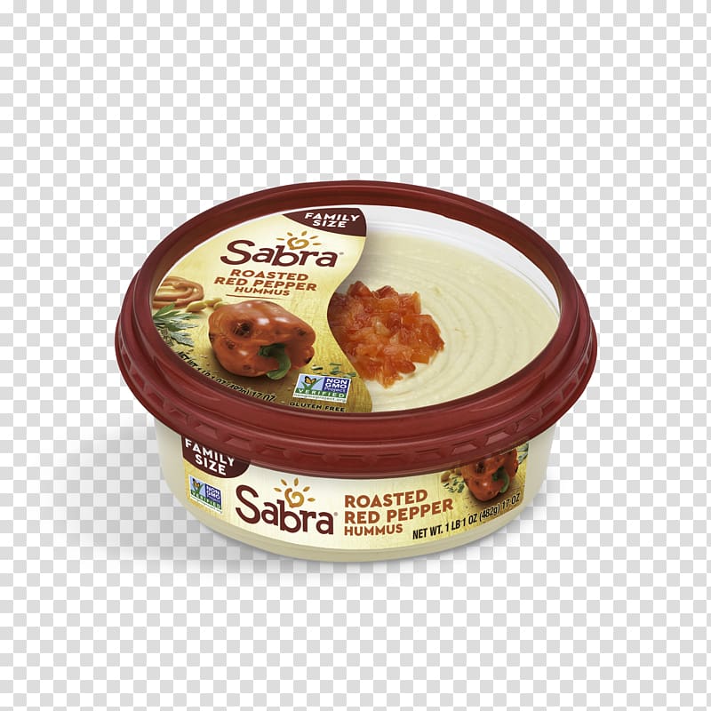 Houmous Sabra Roasted Red Pepper Hummus Peppers Dipping sauce, hummus transparent background PNG clipart