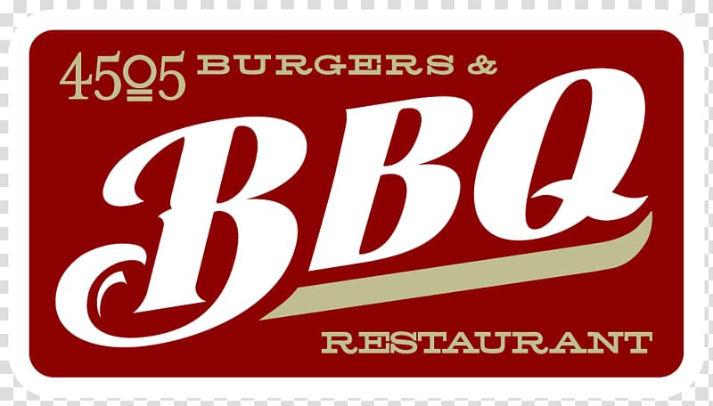 4505 Burgers & BBQ Barbecue Hamburger Pulled pork Restaurant, barbecue logo transparent background PNG clipart