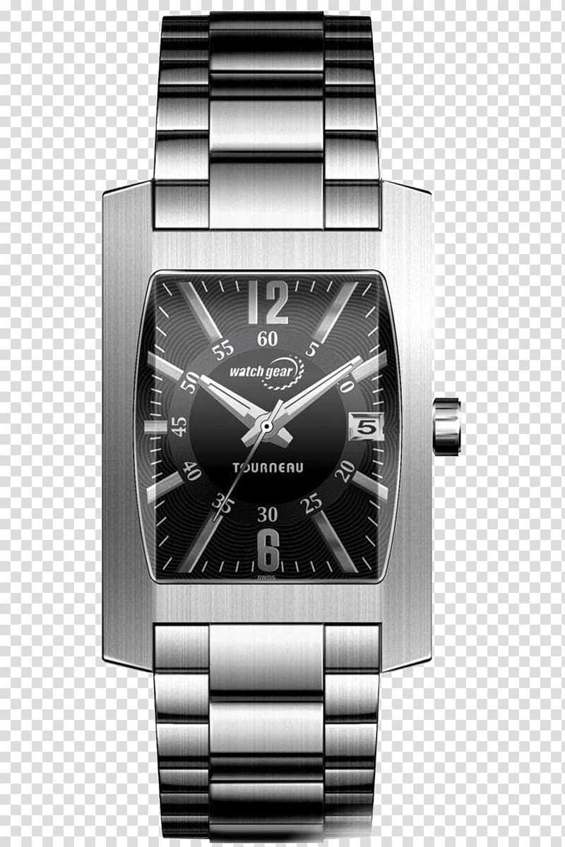 Watch strap Steel Tourneau Clock, watch transparent background PNG clipart