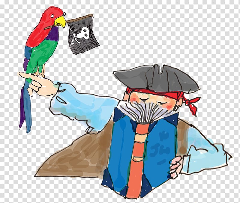 Bird Cartoon, pirate parrot transparent background PNG clipart