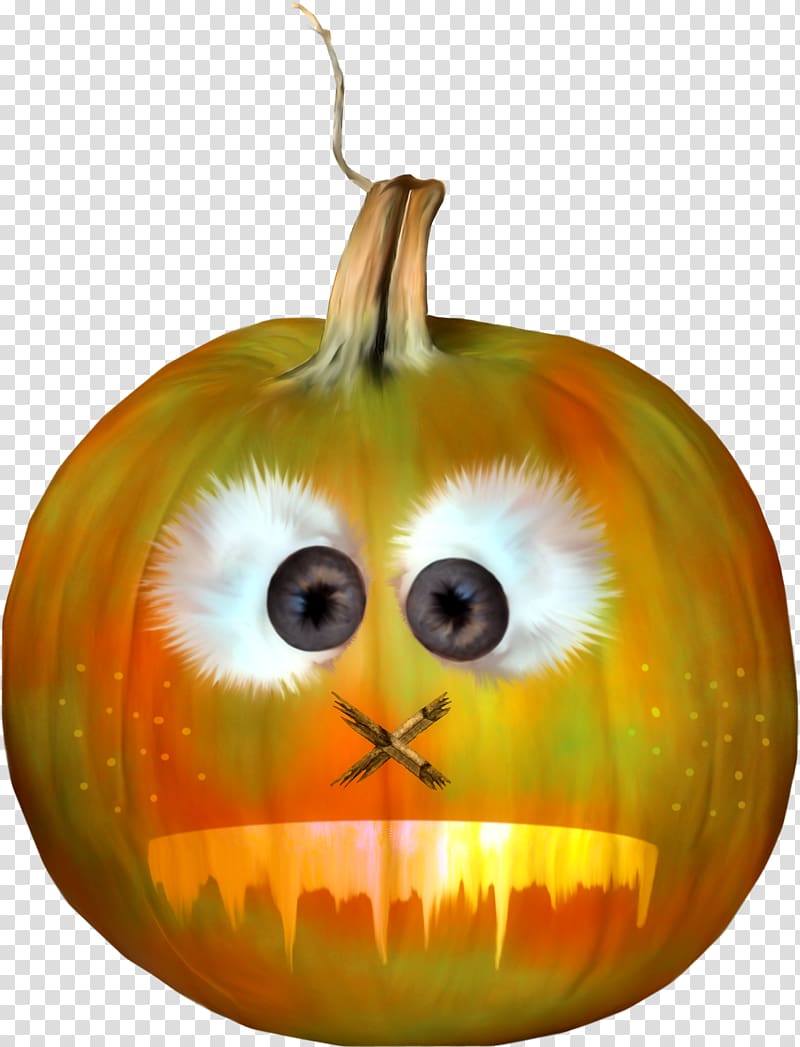 Jack-o-lantern Calabaza Pumpkin, Creative pumpkin faces transparent background PNG clipart