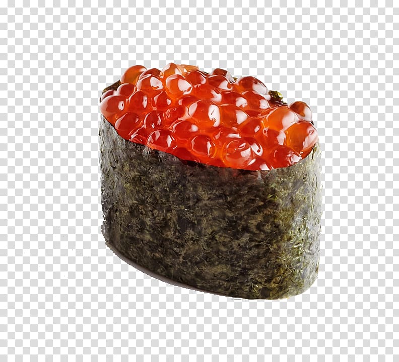 Sushi Japanese Cuisine Onigiri Unagi Caviar, sushi transparent background PNG clipart