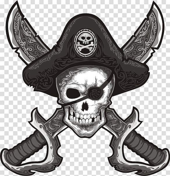 Human skull symbolism Piracy Jolly Roger Assassin\'s Creed IV: Black Flag, skull transparent background PNG clipart